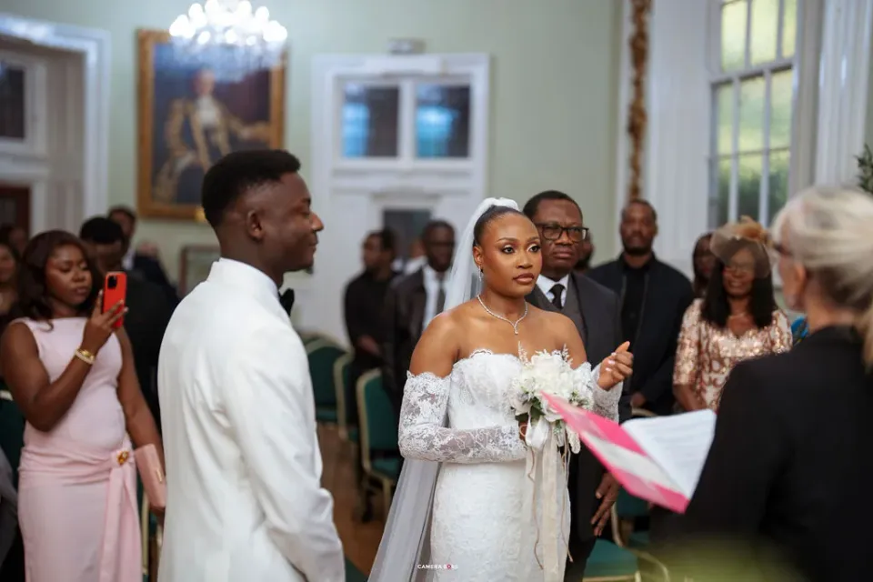 Remi and Daniel together during their civil ceremony. CameraBoss portfolio: Remi and Daniel’s Bournemouth civil wedding.